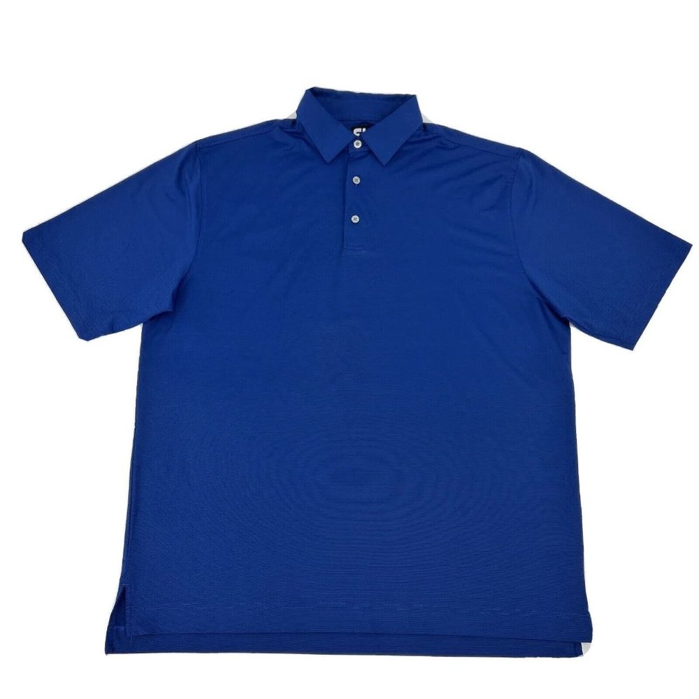 FootJoy Shirt Men's XXL Blue‎ Short Sleeve Polo Golf